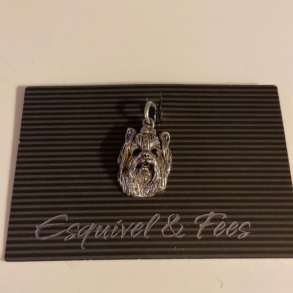 Sterling Silver Esquivel and Fees Yorkshire Terrier Pendant - Picture 1 of 3